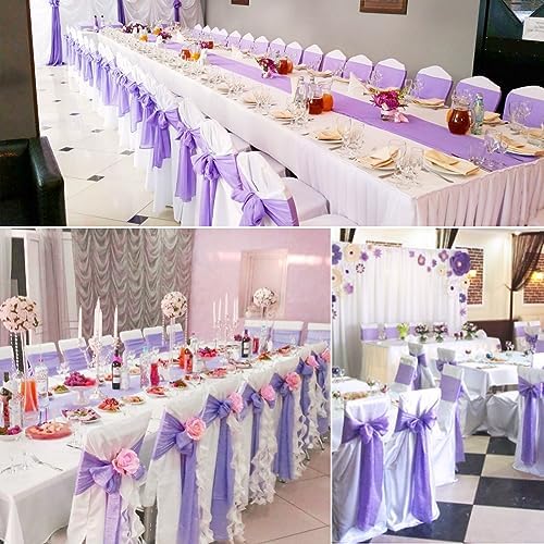 50PCS Satin Chair Sashes Bows for Wedding Events