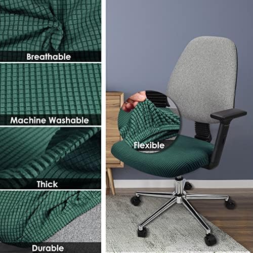 Yikko Soft Stretch Spandex Chair Slipcovers with Corn Grain Texture