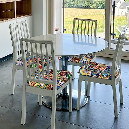 GTEVUTS Dining Chair Covers Set of 4 Boho Farm Style