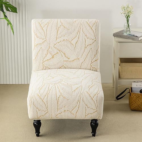 Buenanir Armless Accent Chair Cover Slipcover for Living Room Dining Hotel Yellow