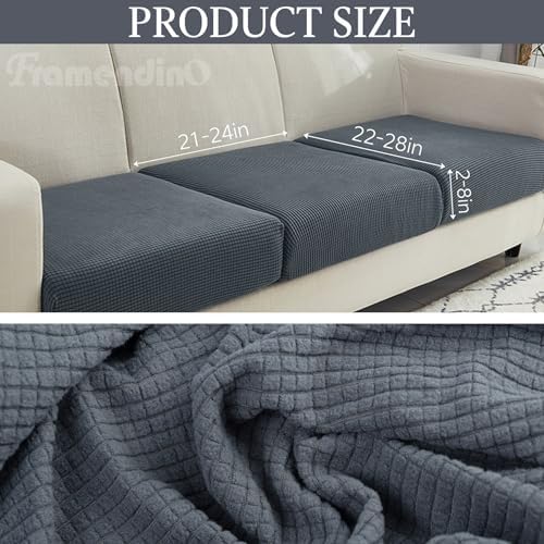 Framendino 3 Pack Dark Grey Sofa Slipcovers