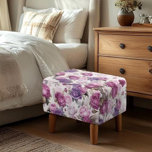 Cugasmaru Ottoman Cover - Soft Stretch Slipcover for Stool and Footrest