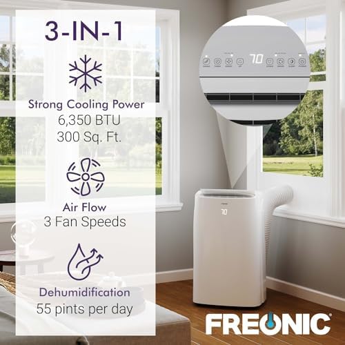 Freonic FHCP062AKR 6350 BTU Portable Air Conditioner