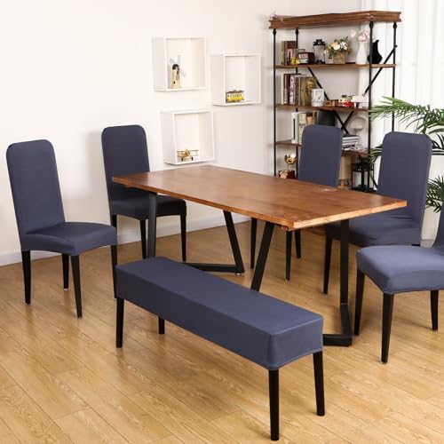 Moukeren 5 Pcs Stretch Dining Chair Covers Set Grey