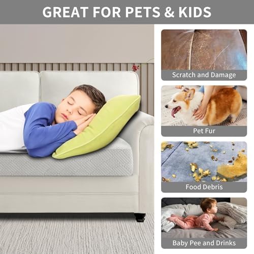 Easy-Going Waterproof Couch Cushion Covers for Pets Kids