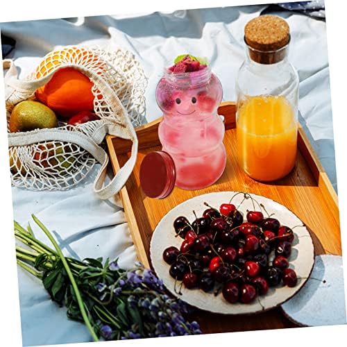 Cabilock 10pcs Snowman Candy Jars Portable Drink Bottles with Sealed Lids
