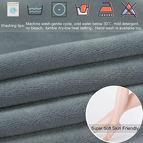 SINOSO Vanity Stool Covers Set of 4 Dark Grey Velvet Rectangle