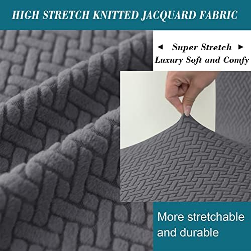 Hfcnmy Stool Covers Rectangle 4 Pack Dark Gray