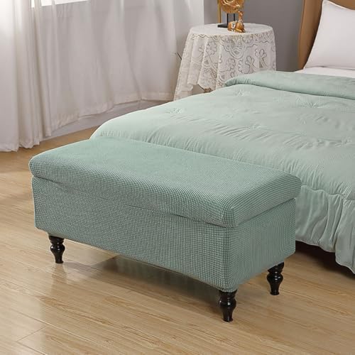 Lussenwert Ottoman Cover Rectangle Stretch Jacquard Stool Cover