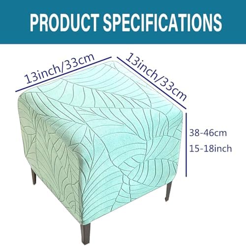Stool Covers Square 13x13 to 18x18 Inch Stretch Ottoman Covers
