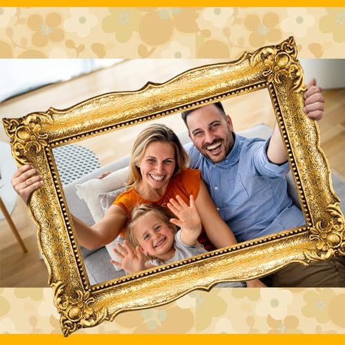 Beeveer Gold 32x24 Inch Photo Frame Props for Weddings and Parties