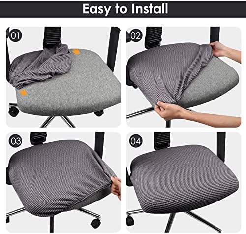 Yikko Soft Stretch Spandex Jacquard Slipcovers 4 Grey