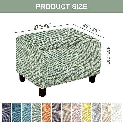 2025 Wear Resistant Sofa Ottoman Cover Stretch Fit Foot Stool Slipcover