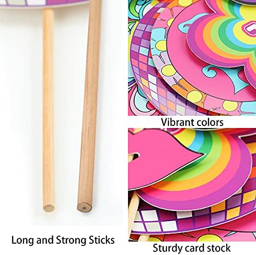 Tvorvik 70s Photo Booth Props 41pcs Disco Party Decorations