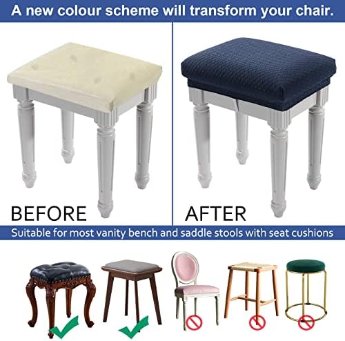 BUYUE 4 Pc Vanity Stool Bench Covers