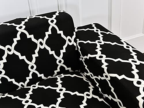 LiveGo L Shape Sofa Cover 2 Piece Stretchy Elastic 3 Seater Chaise Slipcover
