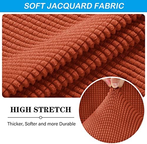 OBCREAT Ottoman Covers Stretch Jacquard Slipcover