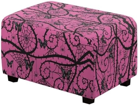 Gothic Butterfly Ottoman Cover for Stools and Benches