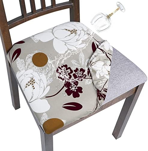 SearchI Water Repellent Seat Covers for Dining Chairs 6 Pack