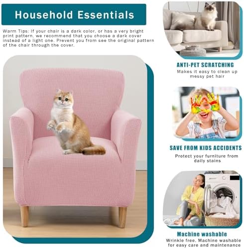 NILUOH Armchair Slipcovers with Elastic Band for Living Room Protection