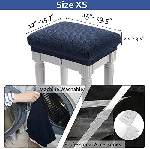 BUYUE 4 Pc Vanity Stool Bench Covers