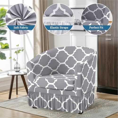GOSTADY 2 Piece Club Chair Slipcovers for Living Room and Couch Covers