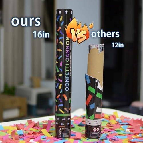 16 Inch Biodegradable Confetti Cannon 6 Pack