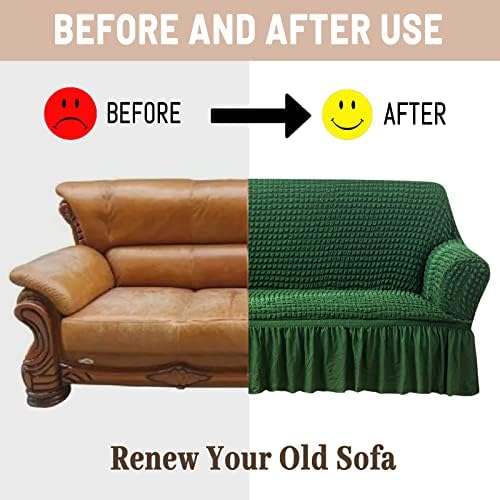 Jeloris Stretch Sofa Slipcover with Skirt Durable and Washable