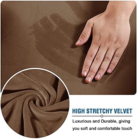 LiveGo Velvet Ottoman Cover for Living Room