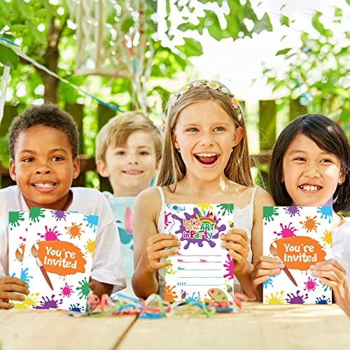 Pajean 24 Piece Art Painting Party Invitation Set