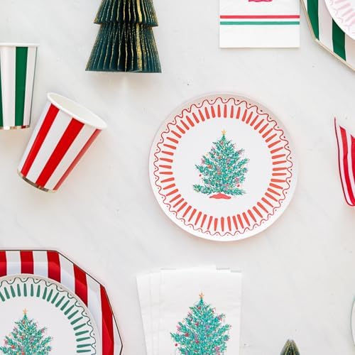 Bonjour Fte X One Only Paper Christmas Tree Plates 8 Pack