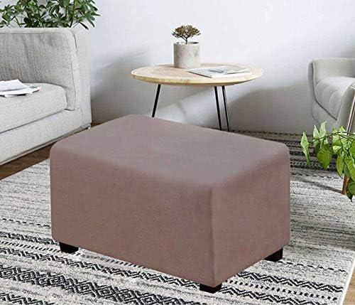 Waterproof Velvet Ottoman Cover for Stools - Brown