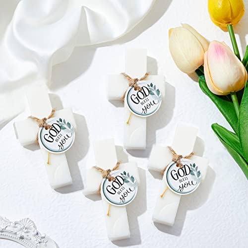 50 Pcs Cross Shaped Baptism Soap Favors