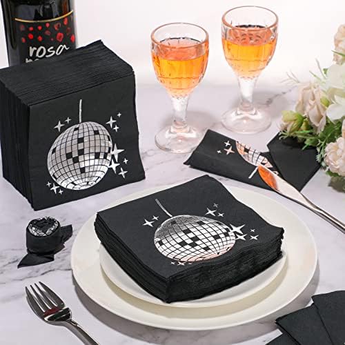 Cunno 160 Pack Disco Party Cocktail Napkins