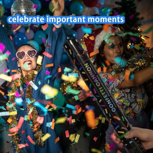 16 Inch Biodegradable Confetti Cannon 6 Pack