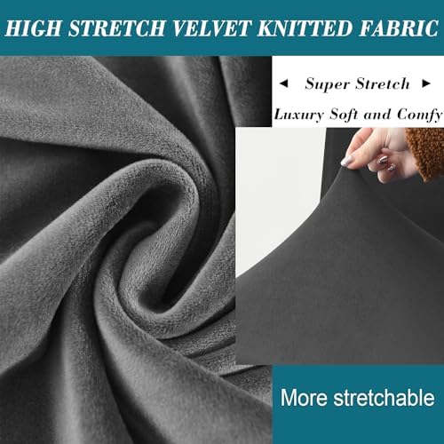 HFCNMY Stretch Velvet Ottoman Cover for Stools