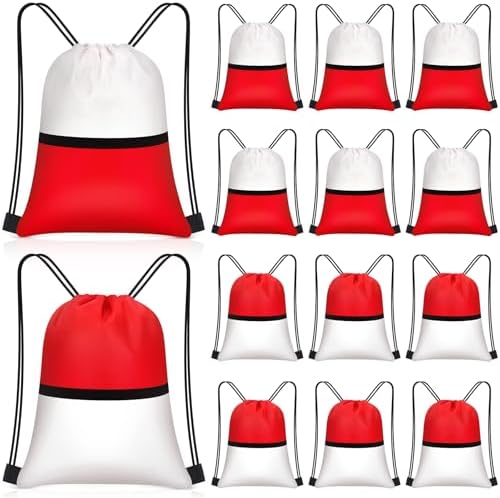 Yiyiring Cartoon Drawstring Bags Bulk Red White Party Favors