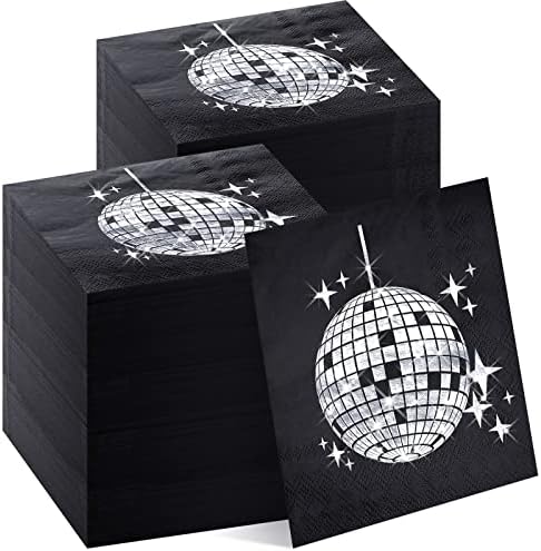 Cunno 160 Pack Disco Party Cocktail Napkins