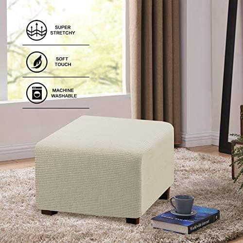 Flamingo P Stretch Ottoman Cover Biscotti Beige