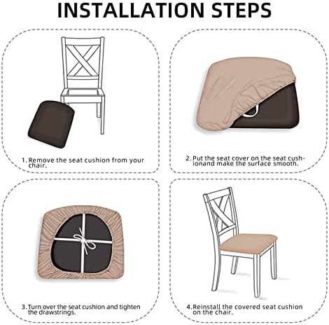 Leopard Skin Bar Stool Cover Set of Four