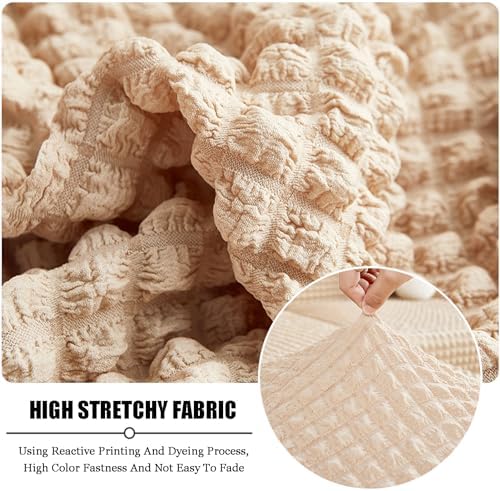 ZHUIYUAN Stretch Ottoman Slipcover with Skirt for Living Room Bedroom