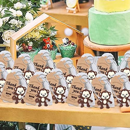 40 Pack Monkey Keyring Party Favor for Monkey Lover