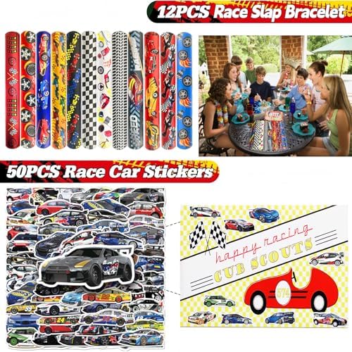 122 Pcs Race Car Party Favor Set