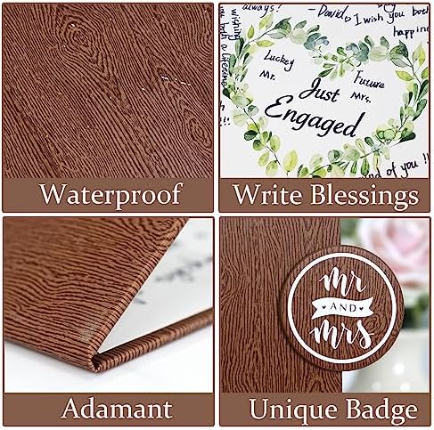 Vlipoeasn Brown Engagement Guest Book Alternative
