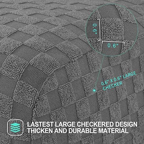 YEMYHOM Ottoman Cover Jacquard Design High Stretch Folding Storage Footstool Protector