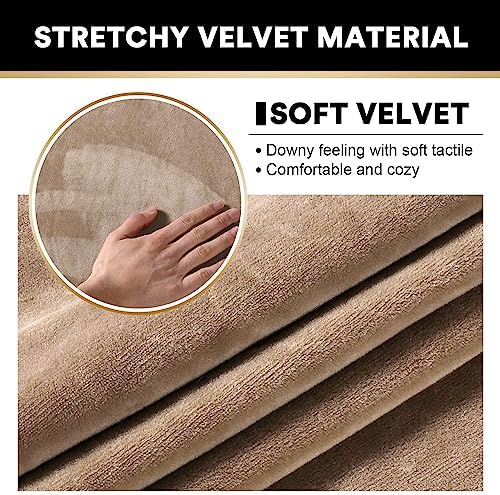 PrinceDeco Velvet Plush Chair Cover Set 2 Piece