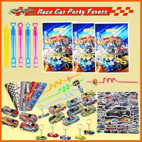 122 Pcs Race Car Party Favor Set