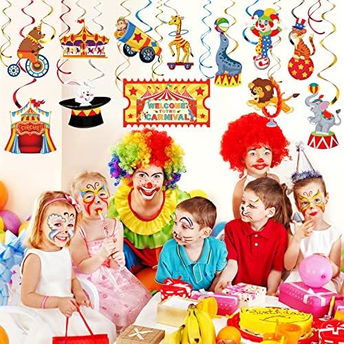 Zonon 30 Pcs Carnival Hanging Swirl Decorations