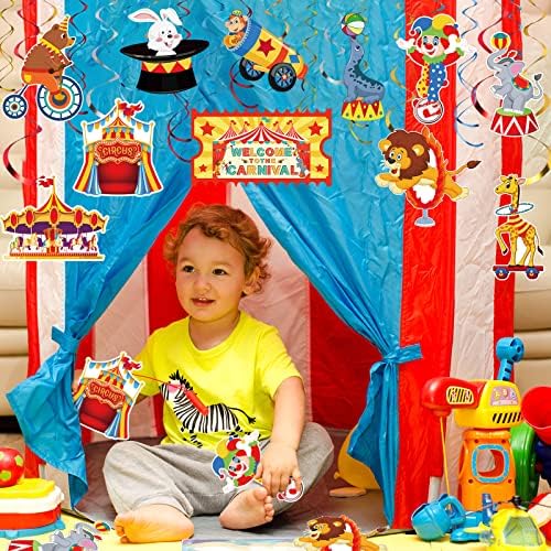 Zonon 30 Pcs Carnival Hanging Swirl Decorations